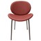 Leisuremod Servos Dining Side Chair with Upholstered Faux Leather Seat and Powder Coated Iron Frame, Bordeaux SCBL-22BOR - alternate 4