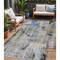 Homeroots 5' X 8' Blue Black And Copper Abstract Washable Indoor Outdoor Area Rug 630946 - alternate 1