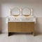 James Martin Vanities Hudson 60" Double Vanity, Honey Oak w/ 3 CM Ethereal Noctis Silestone Top 435-V60D-HNO-3ENC - alternate 2
