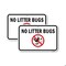 Signmission No Litter Bugs, Heavy-Gauge Aluminum Rust Proof Parking Sign, 18" x 24", A-1824-25077 A-1824-25077 - alternate 1