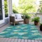 Homeroots 5' X 8' Emerald Gray And Ivory Polka Dot Washable Indoor Outdoor Area Rug 594233 - alternate 2