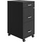 Nusparc 3-Drawer Mobile Vertical File Cabinet, 14.2" x 18" x 29.5", Black NPRVF318BMBK - alternate 1