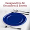 Smarty Had A Party Light Blue Flat Round Disposable Plastic Dinnerware Value Set, 240PK 830-LBL-VP-CASE - alternate 2