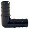 Apollo Valves Pipe Elbow, 12 in, Barb, 90 deg Angle, Plastic, Black, 200 psi Pressure PXPAE1265JR - alternate 2