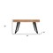 Homeroots 54" Natural and Black Solid Wood Writing Desk With Three Drawers 489175 - alternate 2