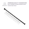 Anzzi 35-55 Inches Shower Curtain Rod with Shower Hooks in Matt Black AC-AZSR55MB - alternate 2
