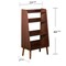 Homeroots 45" Brown Manufactured Wood Four Tier Etagere Bookcase 490169 - alternate 2