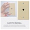 Newhouse Hardware Ivory 1-Gang Telephone Data Jack Wall Plate, 6P4C, for RJ11 Telephone Cables, Single Port, 5PK PHP-IV-05 - alternate 2