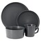 Elama Luxmatte Dark Grey 16 Piece Dinnerware Set EL-LUXMATTE-16-DG - alternate 2