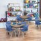 Regency Square Kee Mobile Adjustable Classroom Table W/ 4 Andy Chairs, 30 in W, 30 in L, Noble Oak TB3030NOAPCGY45NV - alternate 3