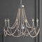 Jonathan Y Rustica 6-Light 27" Adjustable Greige Metal/Wood Bead LED Chandelier, Grey/Natural JYL9060A - alternate 2
