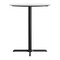 Flash Furniture 36" Round Tabletop, Seamless Surface Technology, White Faux Marble, 30"x30" Black Bar Height X-Base ST-RD36-WHMAR-T3030B-GG - alternate 2
