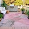 Homeroots 8' X 10' Blush And Gray Abstract Washable Indoor Outdoor Area Rug 631830 - alternate 2