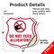 Signmission Alligator Warning Shield Sign Do Not Fee, 4 inch X 4 inch, Vinyl Decal, 2PK SHI-D-2PACK-4-355 - alternate 3