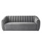 Homeroots 85" Gray Velvet Manufactured Wood Sofa 543936 - alternate 1