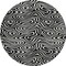 Homeroots 8' Black And Ivory Round Abstract Washable Indoor Outdoor Area Rug 598952 - alternate 3