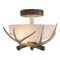Vaxcel Lodge 12-in W Cream Rustic Antler Bowl Semi Flush Mount Ceiling Light Cream Glass CF33012NS - alternate 1