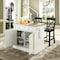 Crosley Oxford Kitchen Island W/X-Back Stools KF300063WH - alternate 2