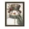 Homeroots Old World Frosty The Snowman Black Framed Wall Art 572088 - alternate 1