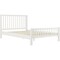 Homeroots White Slat Back Solid Wood Queen Bed Frame 523634 - alternate 4