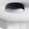 Jonathan Y Ring 17.7 in. Integrated LED Metal Flush Mount Ceiling Light, Black JYL7206B - alternate 4