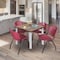 Regency Square Kee Breakroom Table W/ 4 M Stack Chairs, 42 in W, 42 in L, Noble Oak TB4242NOBPCM47BY - alternate 2