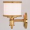 Vaxcel Carlisle 3 Light Gold Brass Traditional Bathroom Vanity Fixture White Glass W0479 - alternate 2