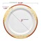 Smarty Had A Party White w/Burgundy and Gold Harmony Plastic Dinnerware Set (120 Dinner Plates+120 Salad Plates), 240PK 640BGVP-CASE - alternate 2
