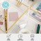 Martha Stewart Kerry 4 Pack Plastic Stackable Office Desk Drawer Organizers with Gold Trim, 6 x 6 BE-PB9049-G-4-CLRGLD-MS - alternate 3