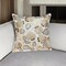 Homeroots 22" Gold and White Floral Cotton Throw Pillow With Embroidery 529243 - alternate 1
