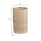 Happimess Cecil Modern 4.13-Gallon Natural Wicker Cylinder Waste Basket, Natural/Silver HPM1100B - alternate 2