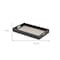 Homeroots Black and Cream Faux Leather and Linen Serving Tray 399624 - alternate 2