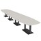 Skutchi Designs Arc Boat Conference Table, 45 in W, 240 in L, Ivory HAR-ABOT-48X240-DOU.BK-K458 - alternate 1