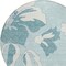 Homeroots 8' Teal Blue Aqua And Ivory Round Floral Washable Indoor Outdoor Area Rug 589574 - alternate 3