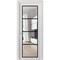 Sartodoors Solid French Door Clear Glass, Lucia 2466 White Silk and Aluminum Strips, Single Regular Panel Fra LUCIA2466ID-WS-36 x 80-Butterfly - alternate 1