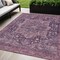 Homeroots 5' X 8' Eggplant Medallion Washable Indoor Outdoor Area Rug 608011 - alternate 1
