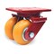 Hamilton Heavy Service Dual-Wheel Swivel Caster, 4" x 2" Ergo-Tech Polyurethane (87A) on Cast Iron Wheels S-HS2-42EMB - alternate 1