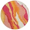 Homeroots 8' Blush Copper And Ivory Round Abstract Washable Indoor Outdoor Area Rug 600950 - alternate 2