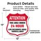 Signmission 24 Hour Surveillance Shield Sign Attenti, 12 Inch X 12 Inch, Plastic Sign SHI-P-12-351 - alternate 3