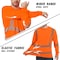 Protectx Long Sleeve T-Shirt, Class 3, Type R, 92% Polyester, 8% Spandex, Orange, M ST-ESM155-LS-OR-M-01 - alternate 2