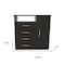 Homeroots 36" Black Manufactured Wood Four Drawer Combo Dresser 477811 - alternate 2