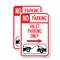 Signmission No Parking Valet Parking Only With Right Arrow With , 18'' X 24'', Heavy Gauge Aluminum, 2PK A-1824-2PACK-23644 - alternate 1