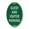 Signmission Guest and Visitor Parking, 12 Inch X 18 Inch Architectural Oval, Heavy Gauge Aluminum A-OV-G-1218-23933 - alternate 1