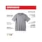 Milwaukee Hand Trucks Tee Shirt Workskin XXL Short Sleeve Men's Crew Neck Gray Lightweight Performance Gray 414G-2X - alternate 5