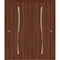 Sartodoors Sliding Closet Bypass Doors 84 x 80 inches, BASIC 3002 Walnut Franko, Rails Hardware Set, Wood So BASIC3002DBD-GOFR-84 - alternate 1