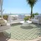 Homeroots 8' Green And Ivory Round Geometric Washable Indoor Outdoor Area Rug 595549 - alternate 4