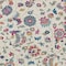 Homeroots 5' X 8' Linen Pink And Denim Blue Floral Washable Indoor Outdoor Area Rug 597825 - alternate 6