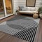 Homeroots 3' X 5' Gray And Black Geometric Washable Indoor Outdoor Area Rug 597637 - alternate 2