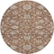 Homeroots 8' Brown Ivory And Gray Round Moroccan Washable Indoor Outdoor Area Rug 605177 - alternate 2