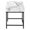 Homeroots 47" White and Black Wood and Metal H-Shape Computer Desk With Two Drawers 489998 - alternate 3